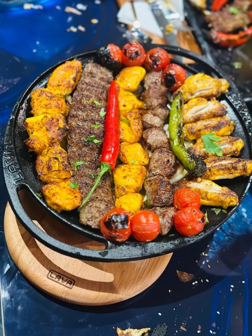 chicken kebab Served at Original Shawarma in Paisley 