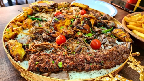 mixed kebab Served at Original Shawarma in Paisley 